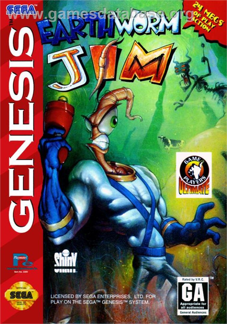 Earthworm Jim - Sega Genesis - Artwork - Box