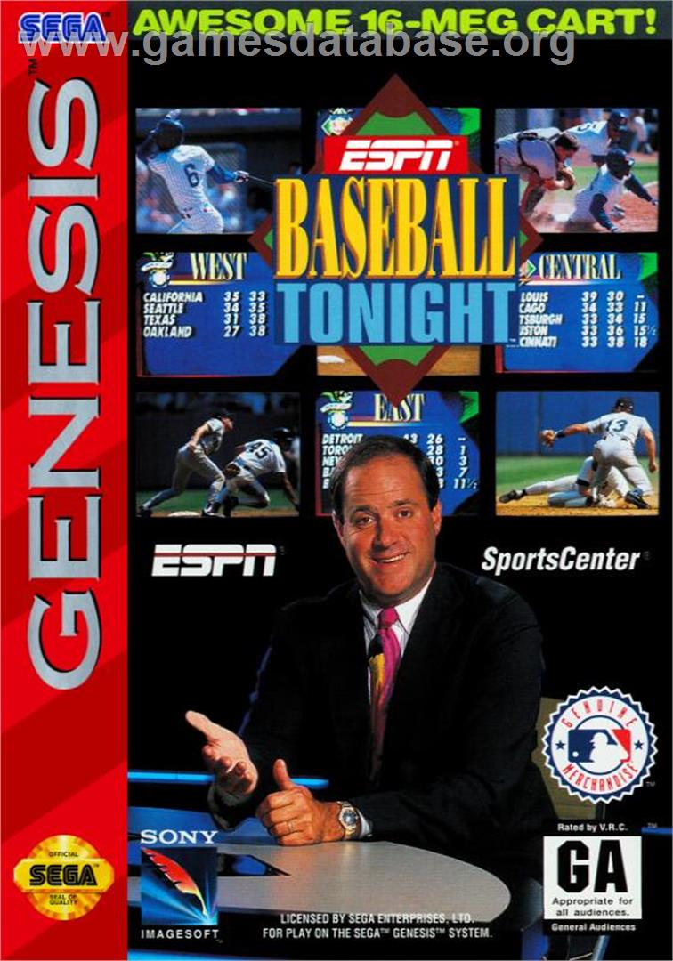 Espn Baseball Tonight - Sega Genesis - Artwork - Box
