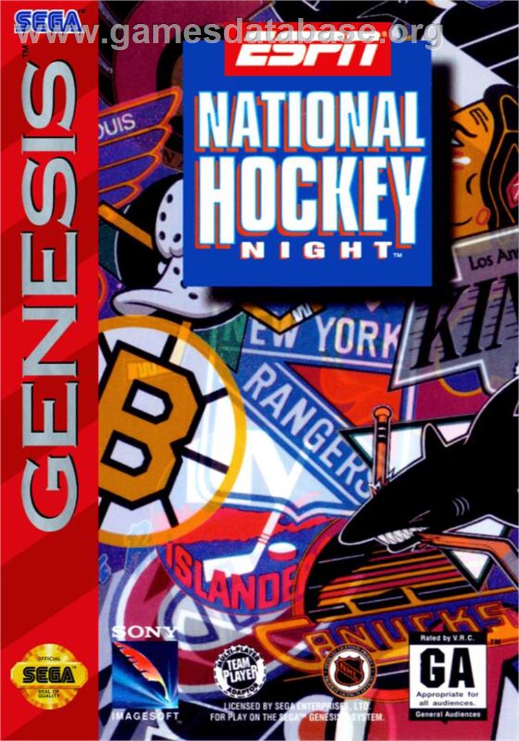 Espn National Hockey Night - Sega Genesis - Artwork - Box