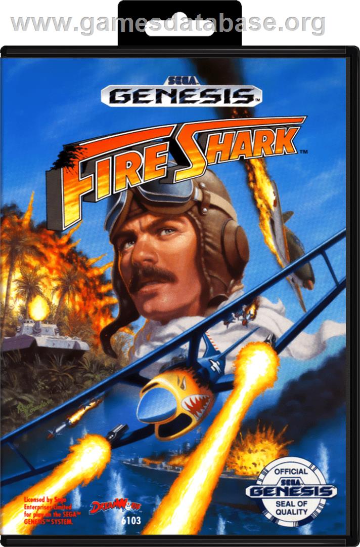 Fire Shark - Sega Genesis - Artwork - Box