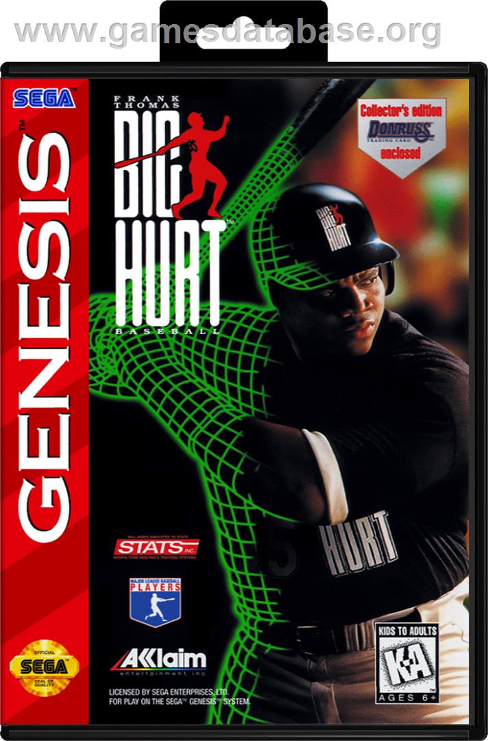 Frank Thomas Big Hurt Baseball - Sega Genesis - Artwork - Box