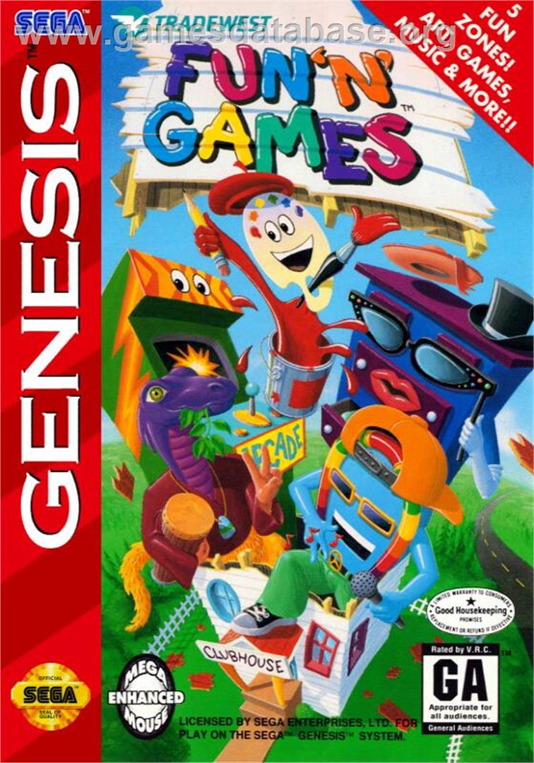 Fun 'n' Games - Sega Genesis - Artwork - Box