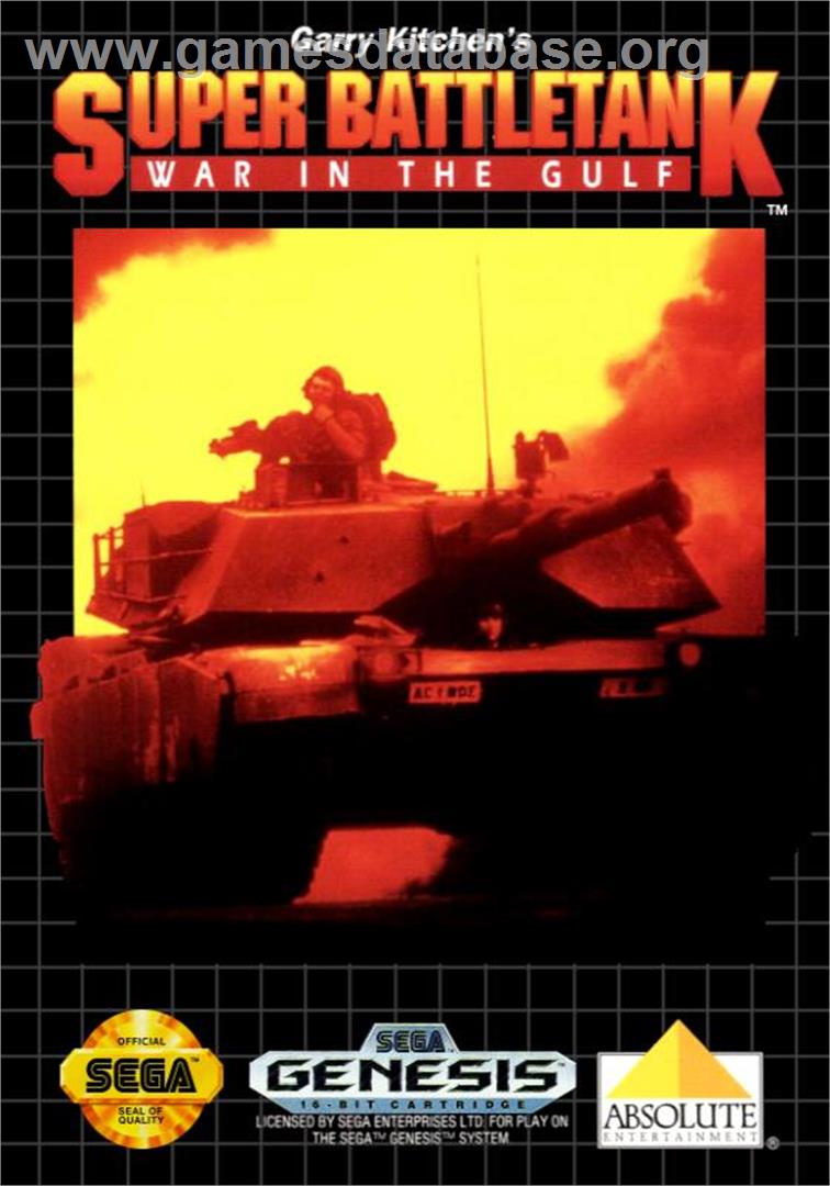 Garry Kitchen's Super Battletank - War In The Gulf - Sega Genesis - Artwork - Box
