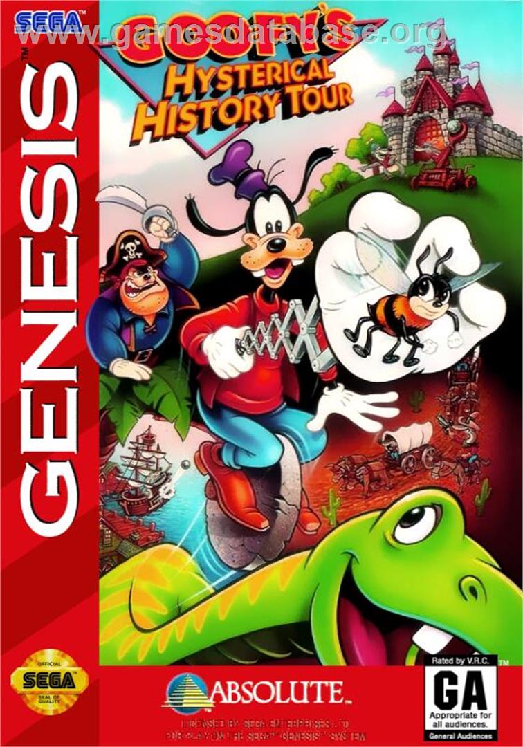 Goofy's Hysterical History Tour - Sega Genesis - Artwork - Box