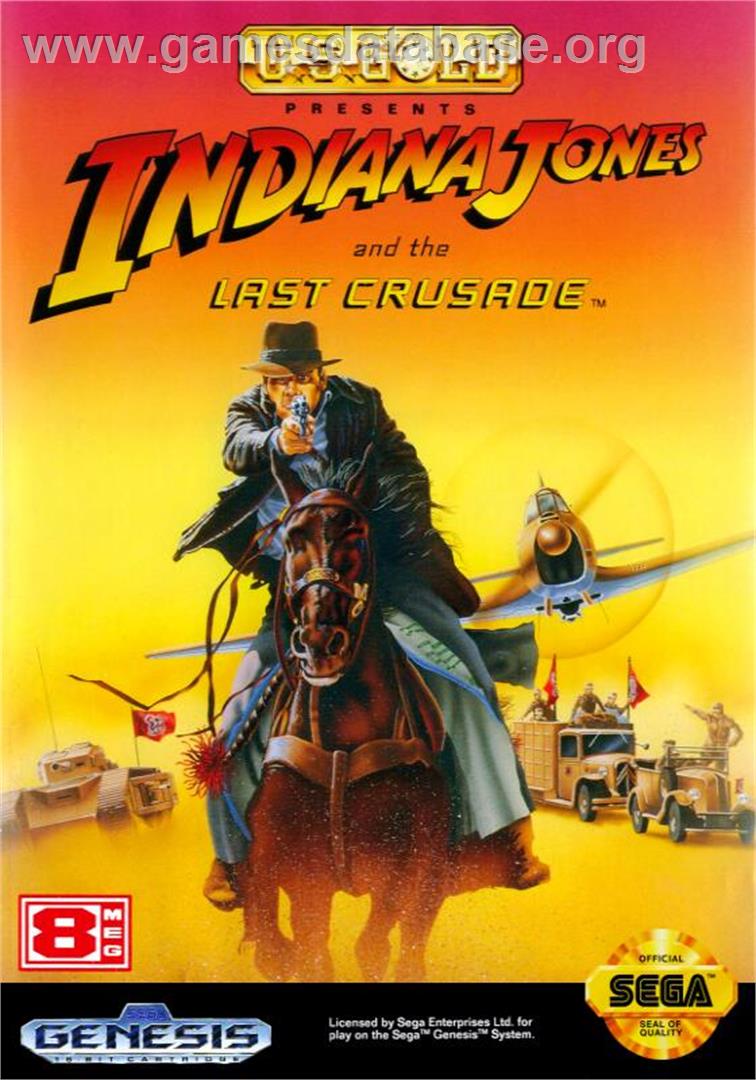 Indiana Jones And The Last Crusade - Sega Genesis - Artwork - Box