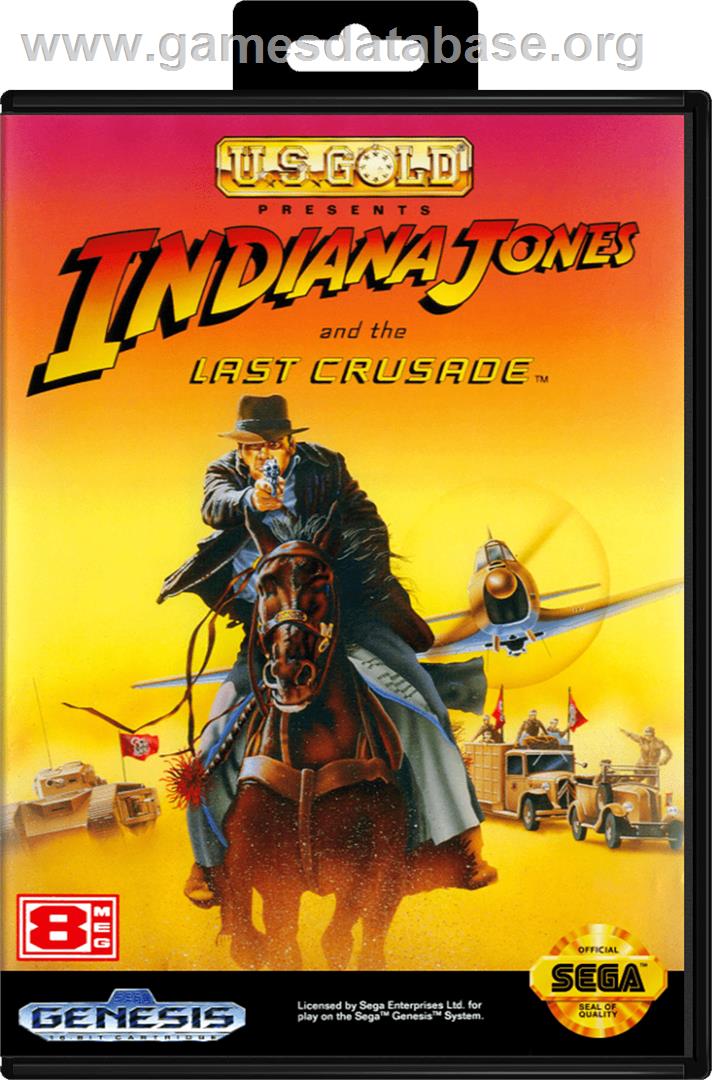 Indiana Jones and the Last Crusade: The Action Game - Sega Genesis - Artwork - Box