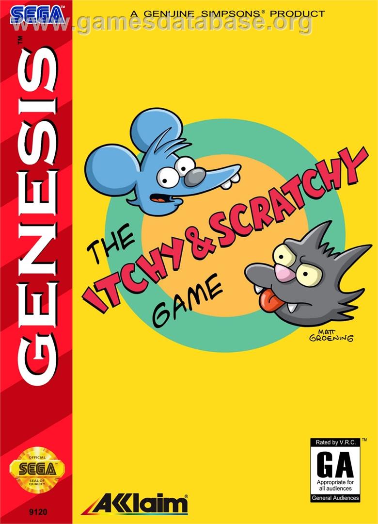 Itchy And Scratchy Game, The - Sega Genesis - Artwork - Box