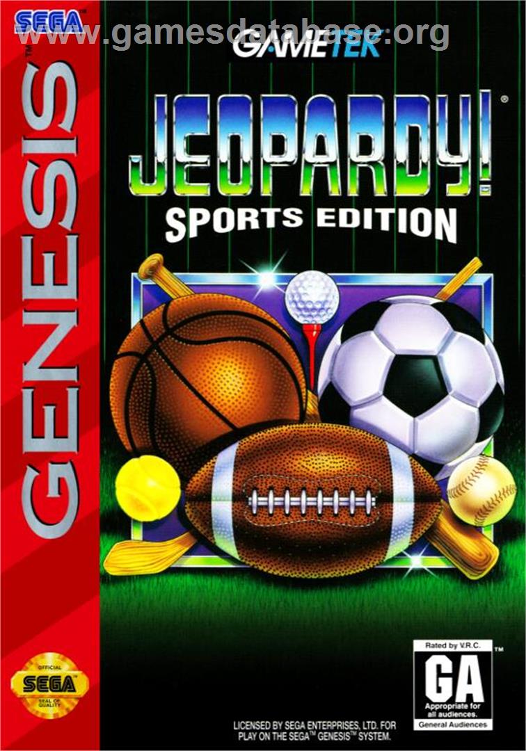 Jeopardy! Sports Edition - Sega Genesis - Artwork - Box