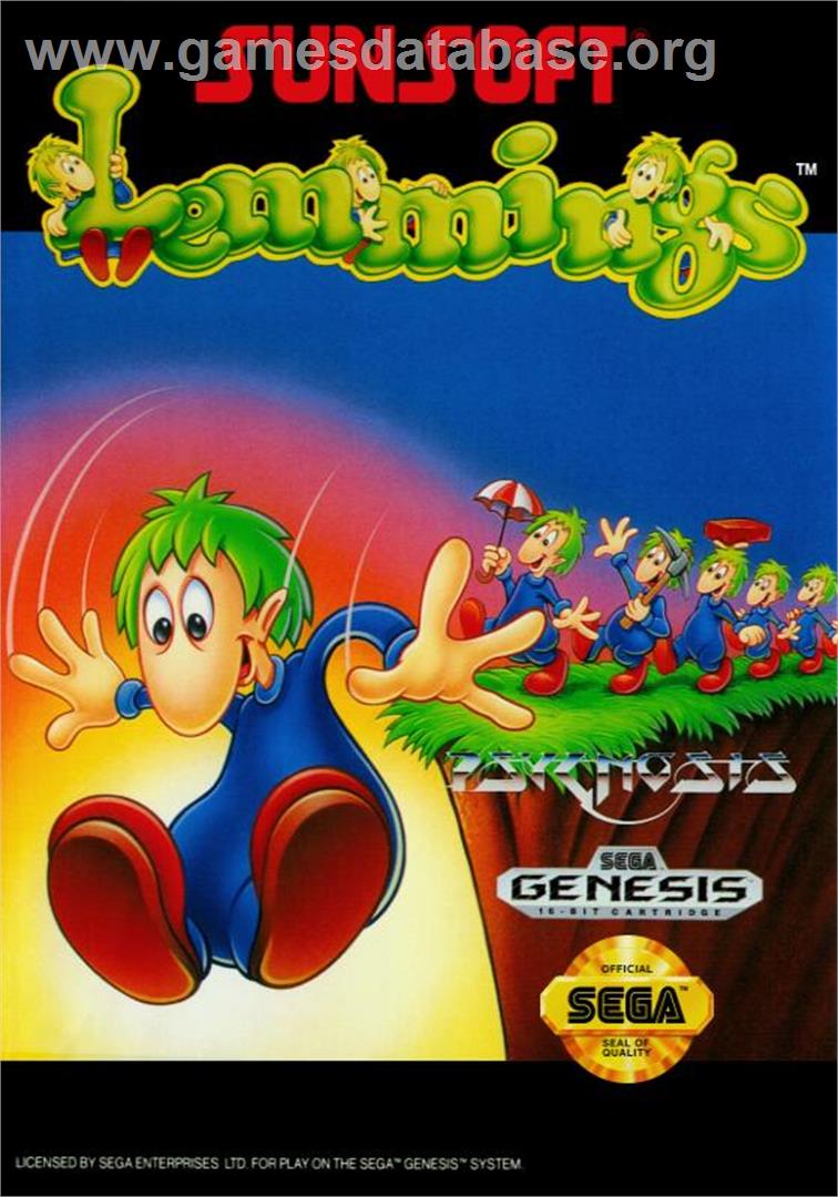 Lemmings - Sega Genesis - Artwork - Box