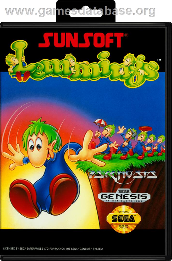 Lemmings - Sega Genesis - Artwork - Box