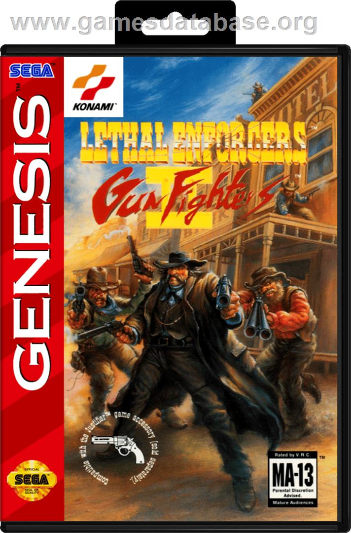 Lethal Enforcers II: Gun Fighters - Sega Genesis - Artwork - Box