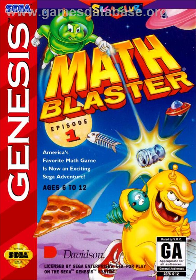 Math Blaster Episode 1 - In Search Of Spot - Sega Genesis - Artwork - Box
