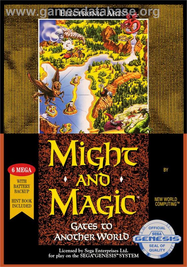 Might And Magic - Gates To Another World - Sega Genesis - Artwork - Box