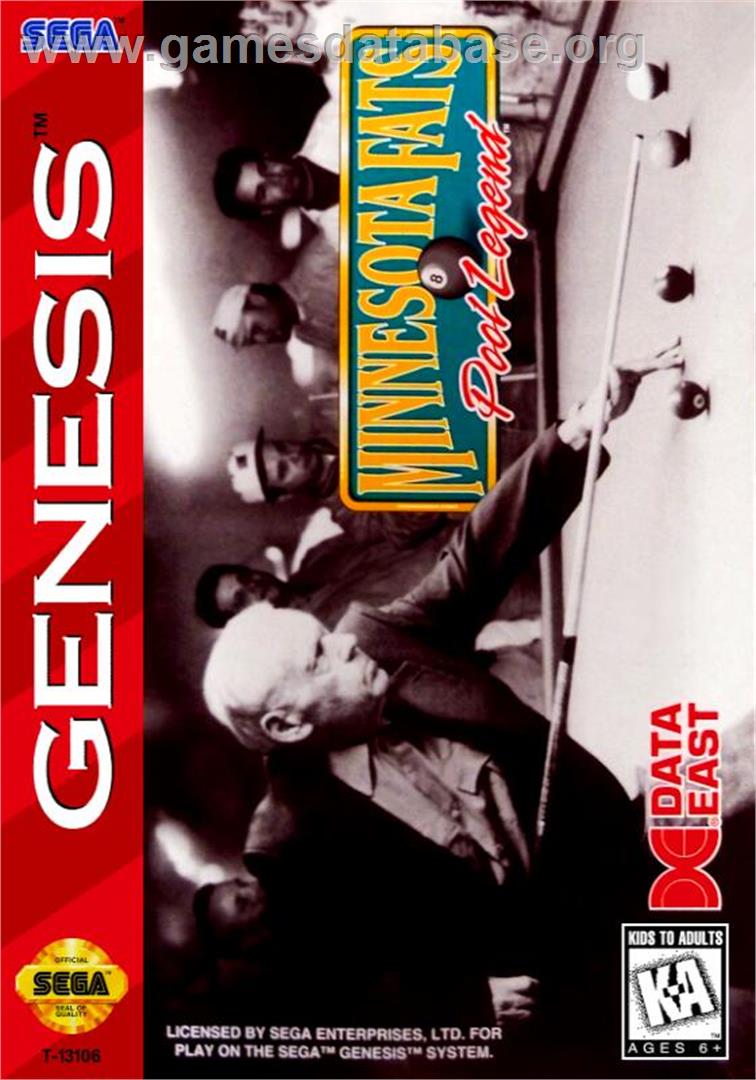 Minnesota Fats - Pool Legend - Sega Genesis - Artwork - Box