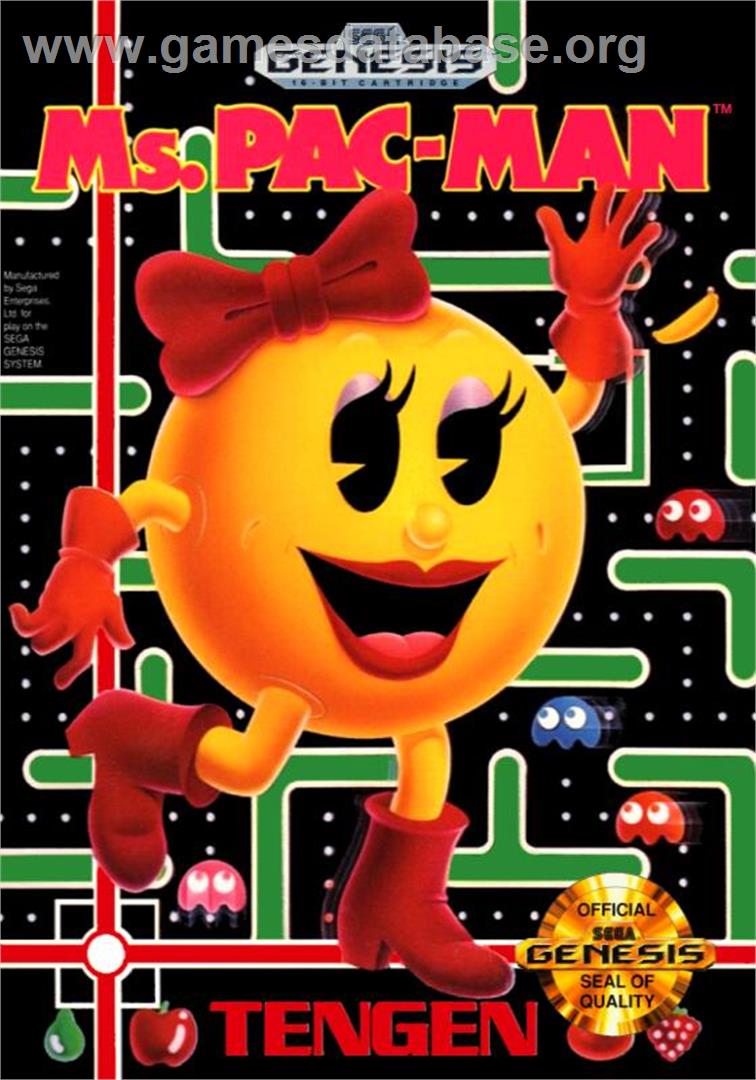 Ms. Pac-man - Sega Genesis - Artwork - Box