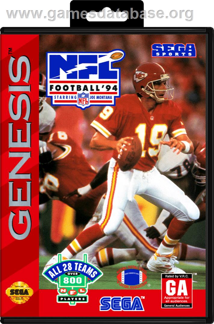 NFL Football '94 Starring Joe Montana - Sega Genesis - Artwork - Box