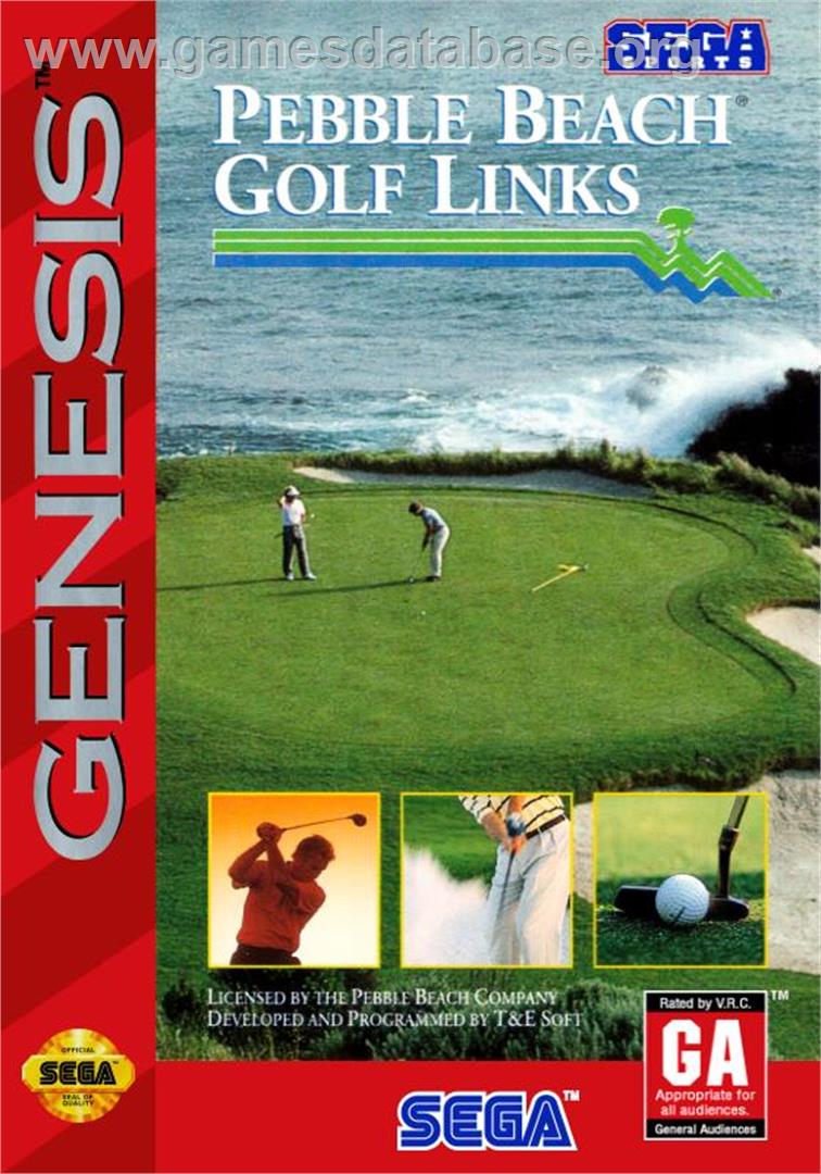 New 3d Golf Simulation - Pebble Beach No Hatou - Sega Genesis - Artwork - Box