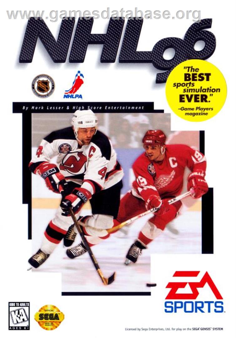 Nhl 96 - Sega Genesis - Artwork - Box