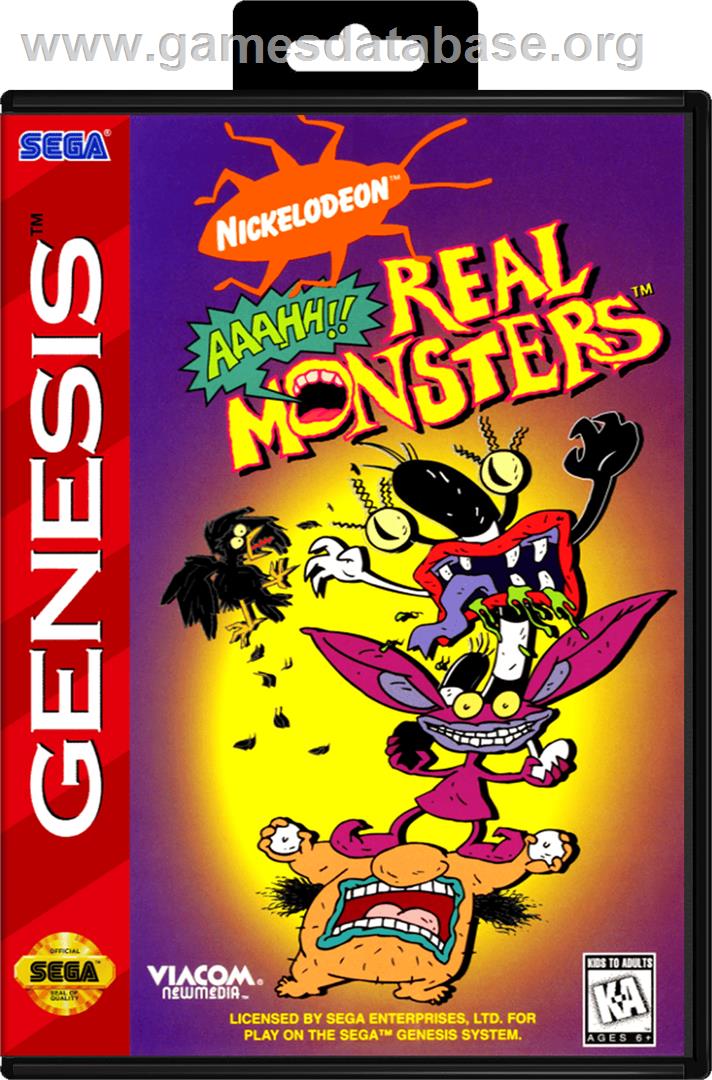 Nickelodeon: Aaahh!!! Real Monsters - Sega Genesis - Artwork - Box