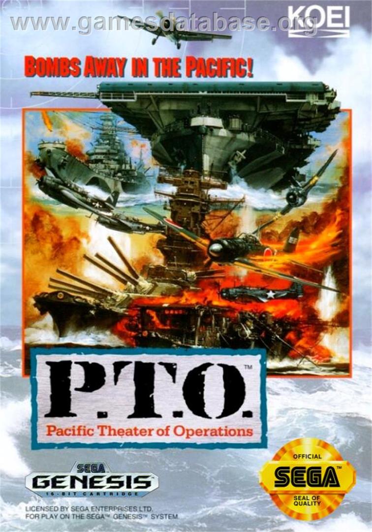 P.T.O.: Pacific Theater of Operations - Sega Genesis - Artwork - Box
