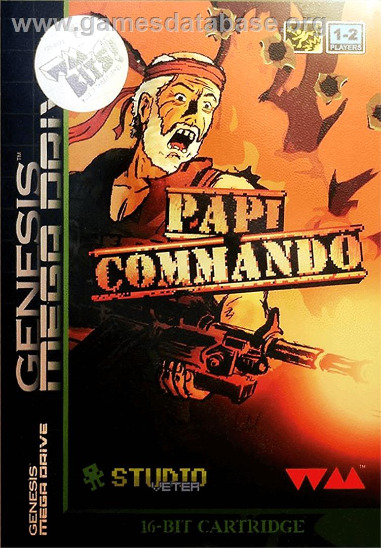 Papi Commando - Sega Genesis - Artwork - Box