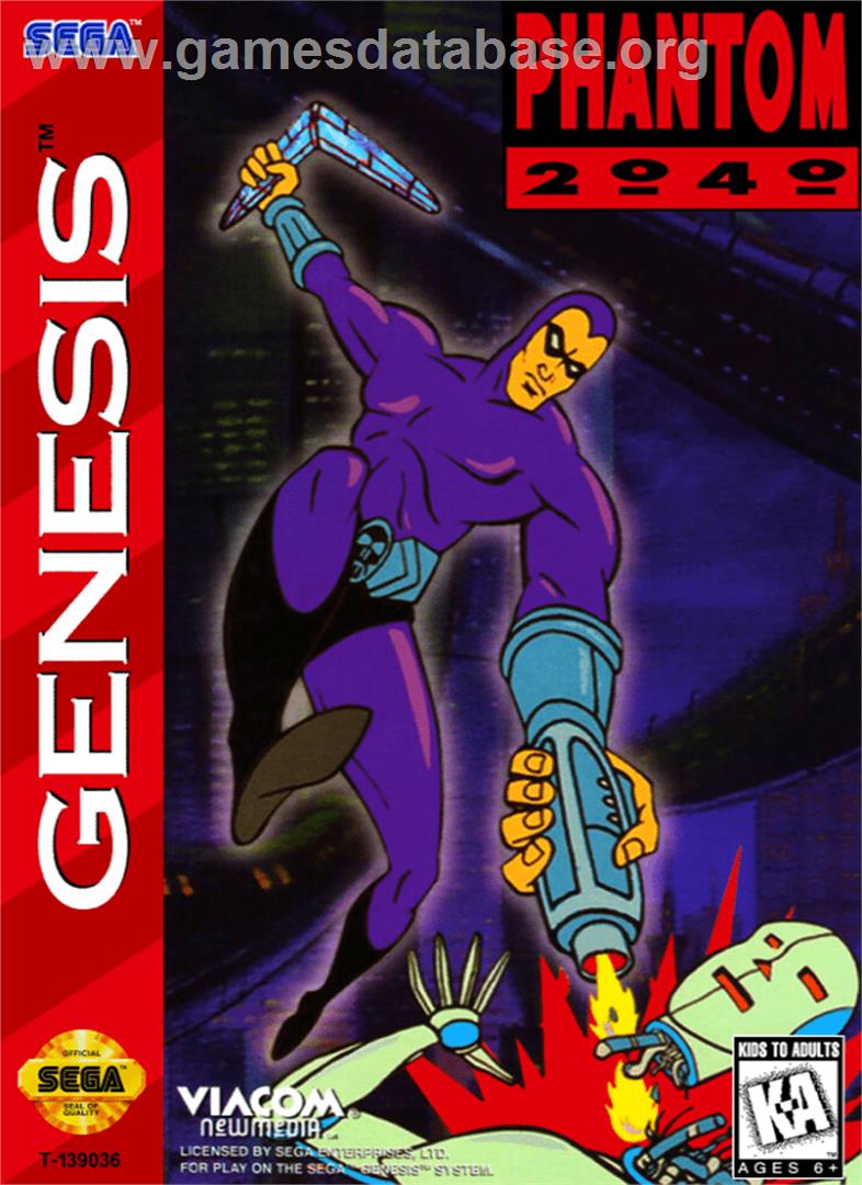 Phantom 2040 - Sega Genesis - Artwork - Box