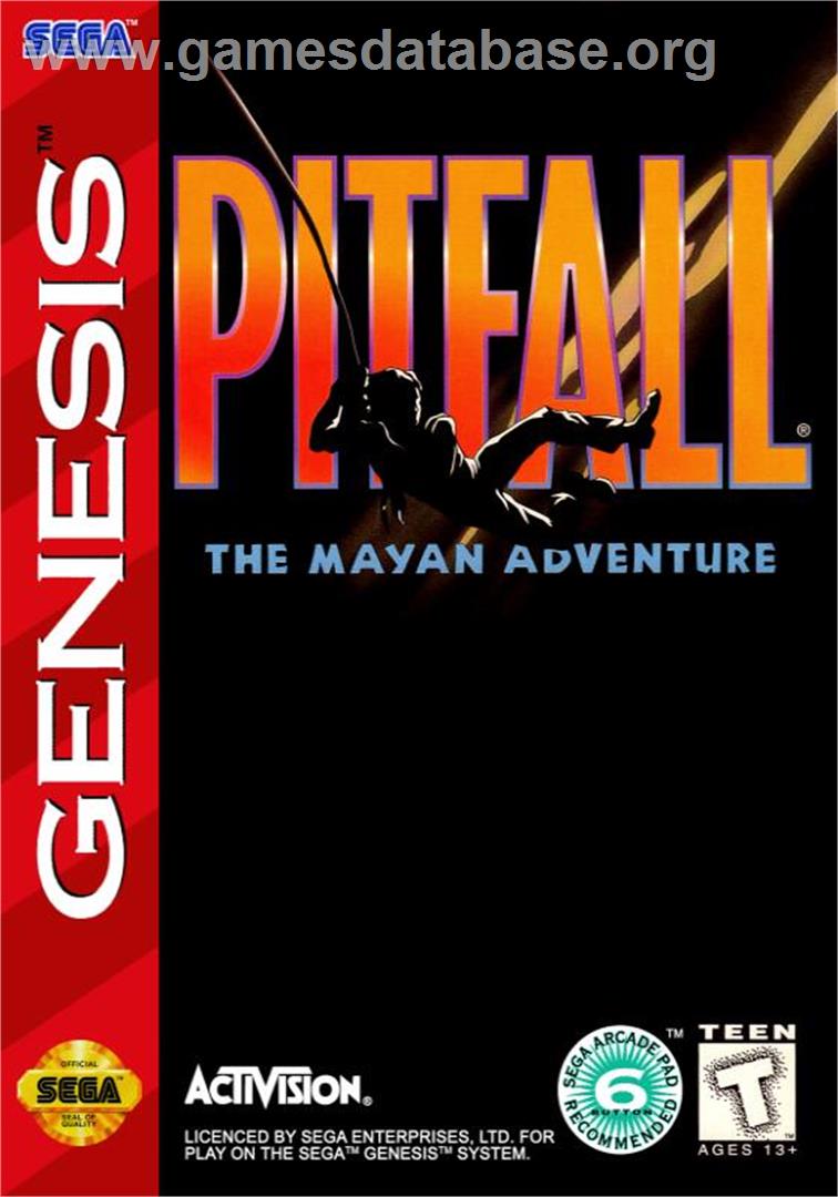 Pitfall - The Mayan Adventure - Sega Genesis - Artwork - Box