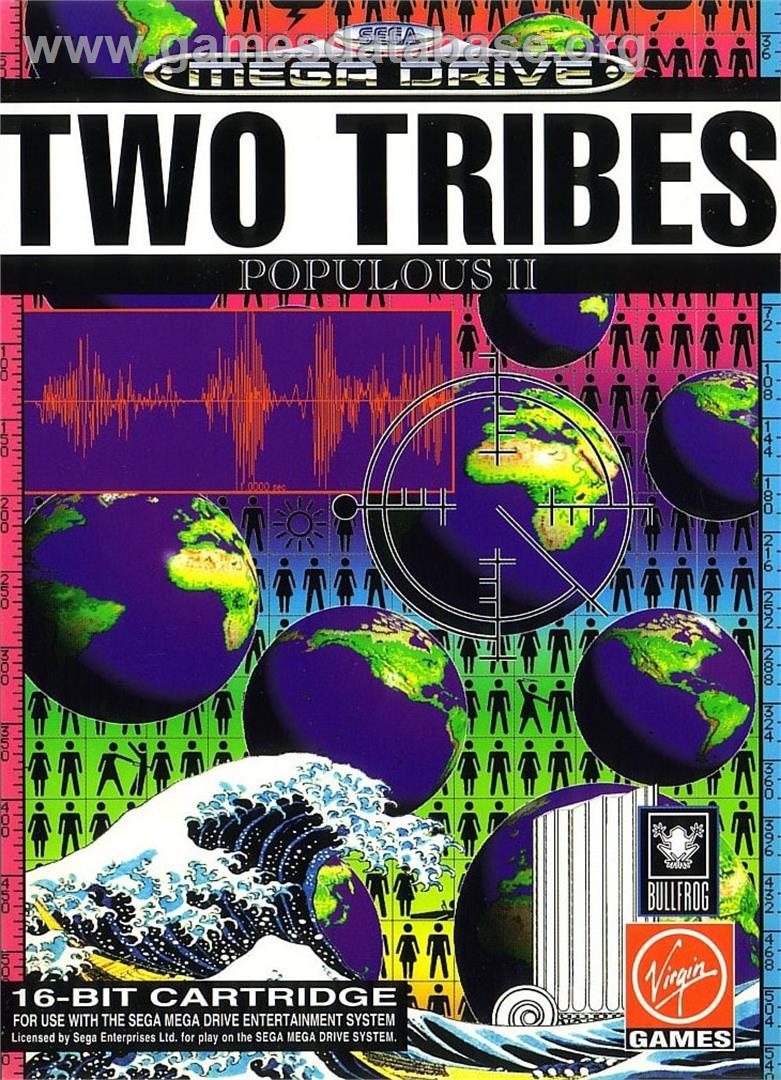 Populous 2 - Two Tribes - Sega Genesis - Artwork - Box