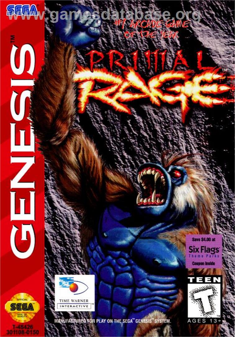 Primal Rage - Sega Genesis - Artwork - Box