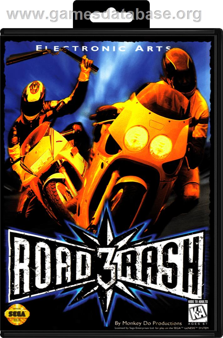 Road Rash 3: Tour De Force - Sega Genesis - Artwork - Box