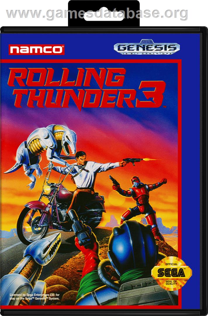 Rolling Thunder 3 - Sega Genesis - Artwork - Box