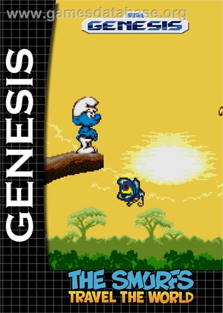 Schtroumpfs Autour Du Monde, Les - Sega Genesis - Artwork - Box