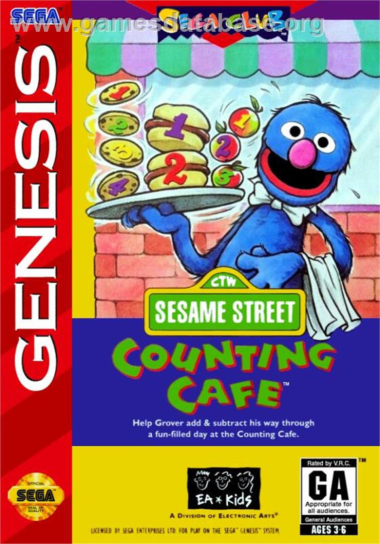 Sesame Street Counting Cafe - Sega Genesis - Artwork - Box