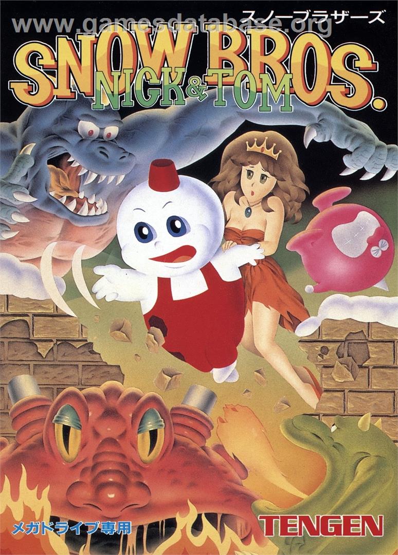 Snow Bros. Nick And Tom - Sega Genesis - Artwork - Box