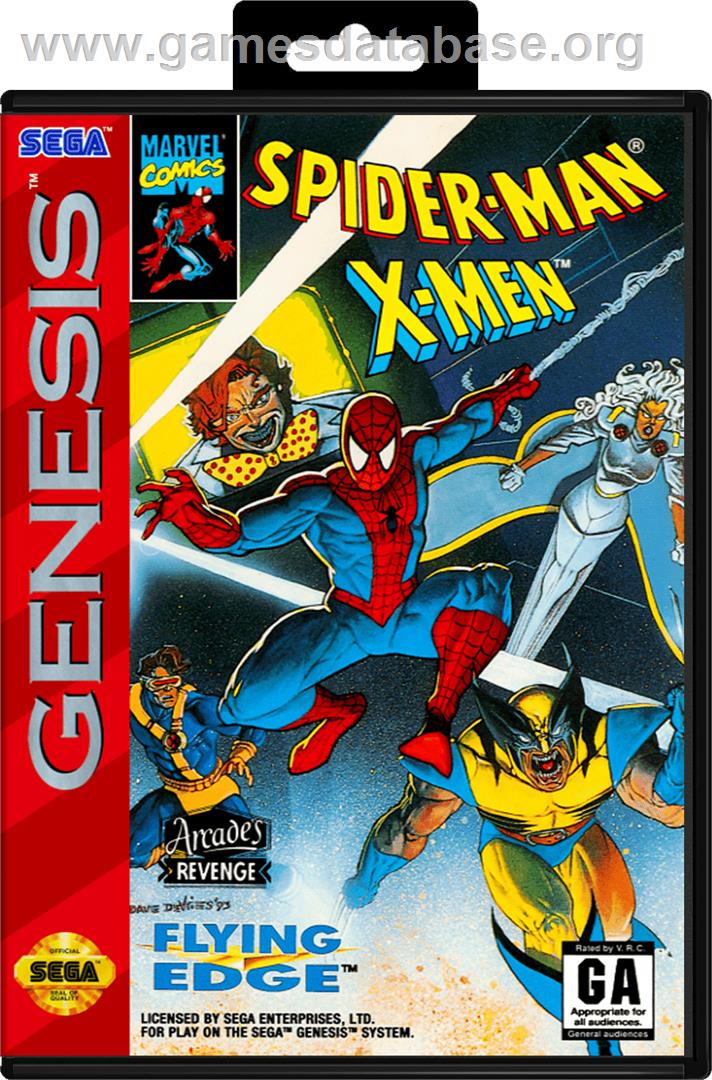 Spider-Man and the X-Men: Arcade's Revenge - Sega Genesis - Artwork - Box