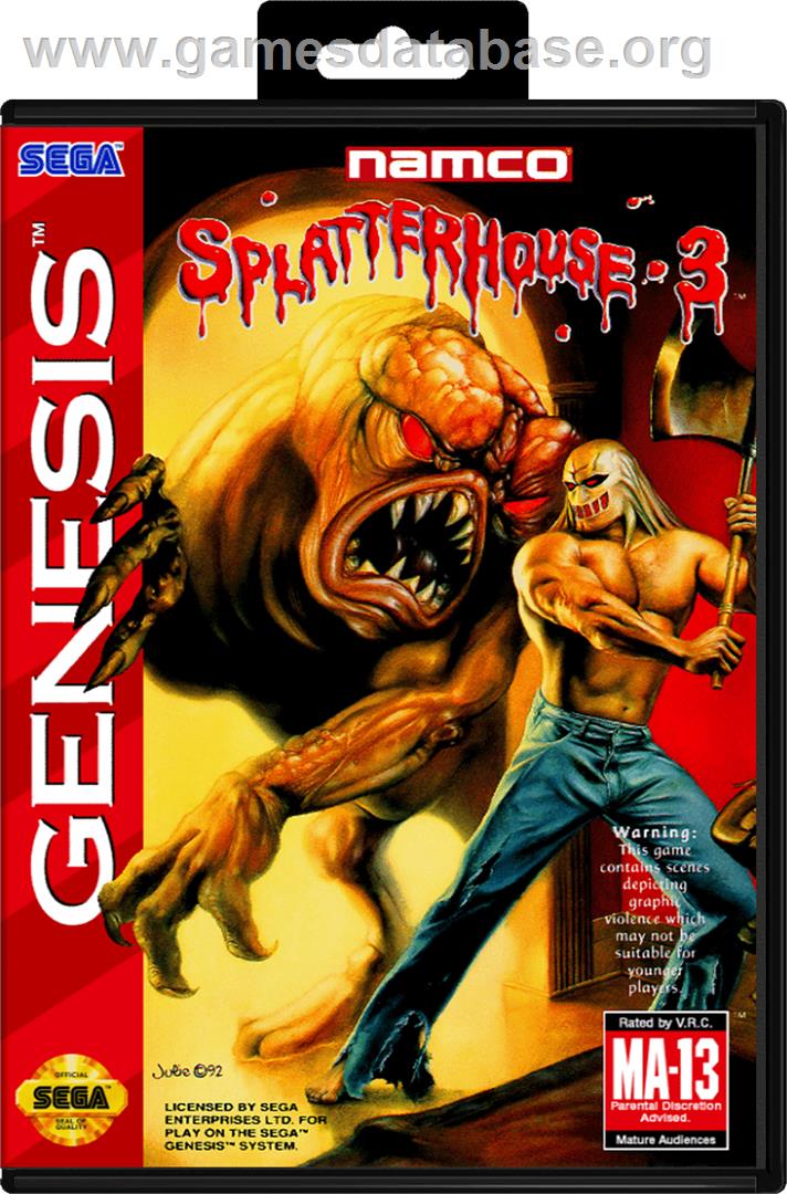 Splatter House 3 - Sega Genesis - Artwork - Box