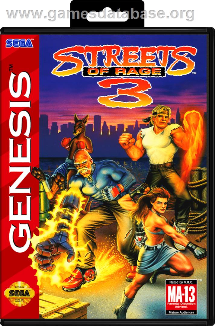 Streets of Rage 3 - Sega Genesis - Artwork - Box