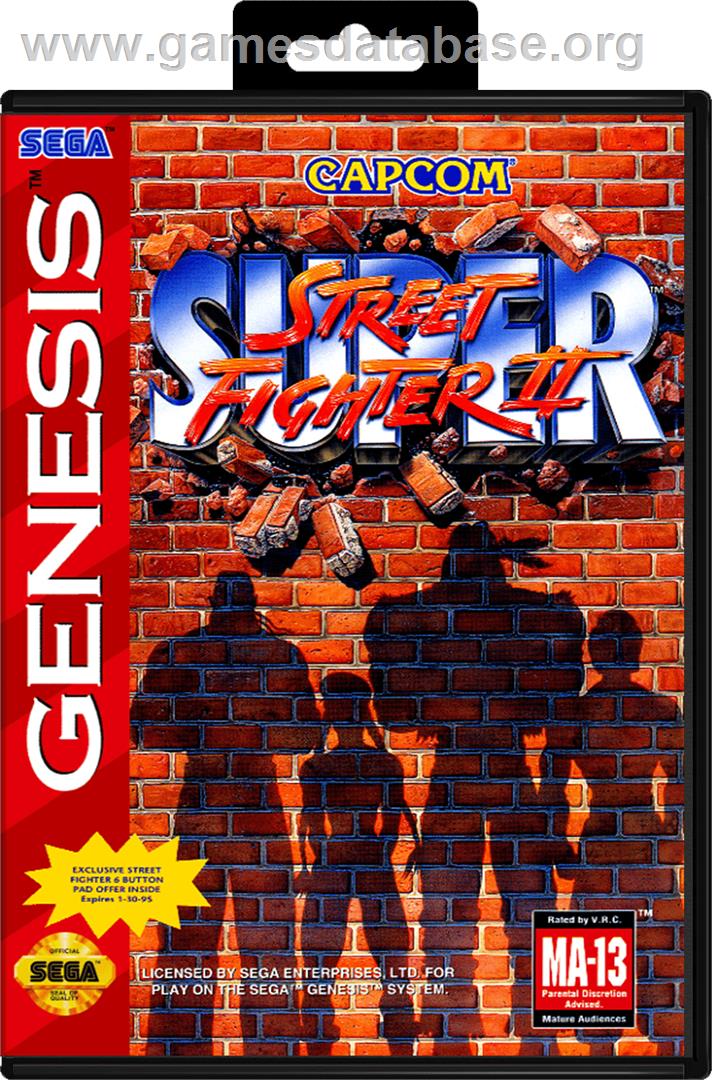 Super Street Fighter II - The New Challengers - Sega Genesis - Artwork - Box