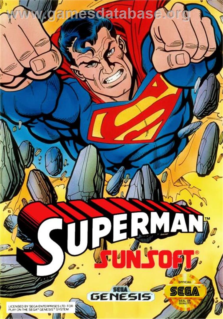 Superman - The Man Of Steel - Sega Genesis - Artwork - Box