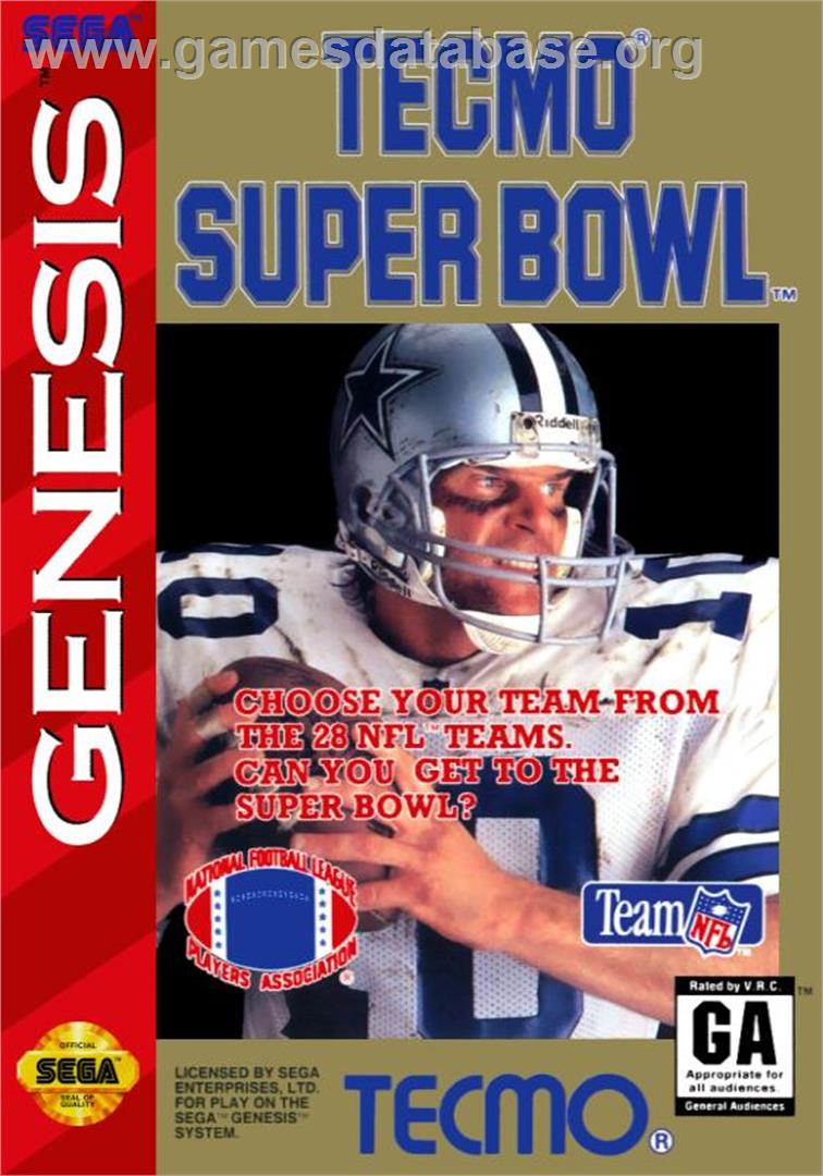 Tecmo Super Bowl - Sega Genesis - Artwork - Box