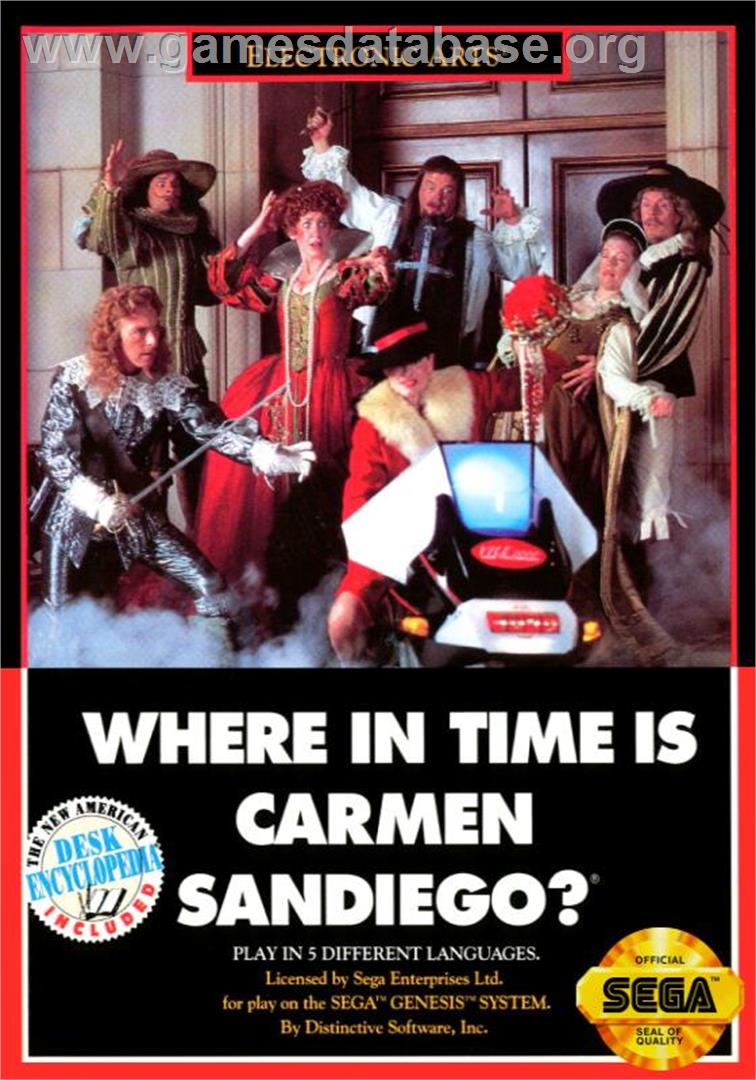 Where In Time Is Carmen Sandiego? - Sega Genesis - Artwork - Box