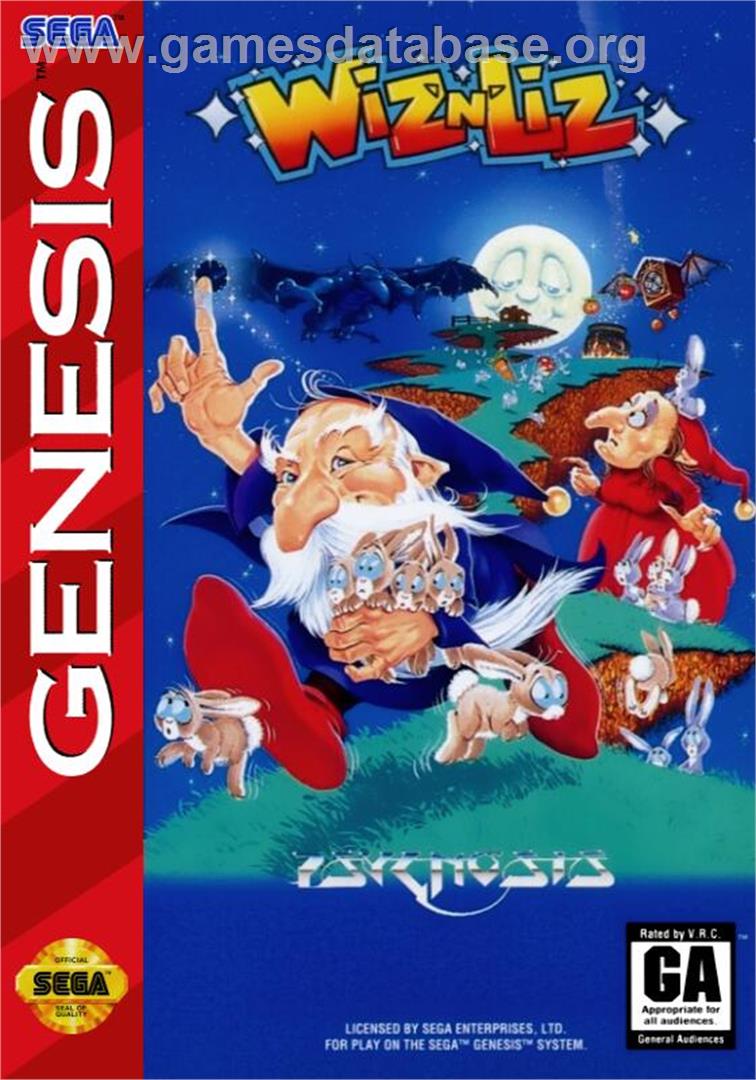 Wiz 'n' Liz - The Frantic Wabbit Wescue - Sega Genesis - Artwork - Box