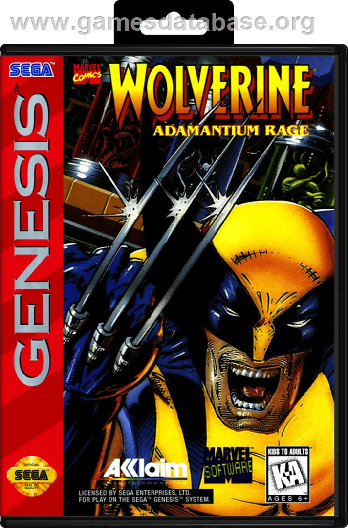 Wolverine: Adamantium Rage - Sega Genesis - Artwork - Box