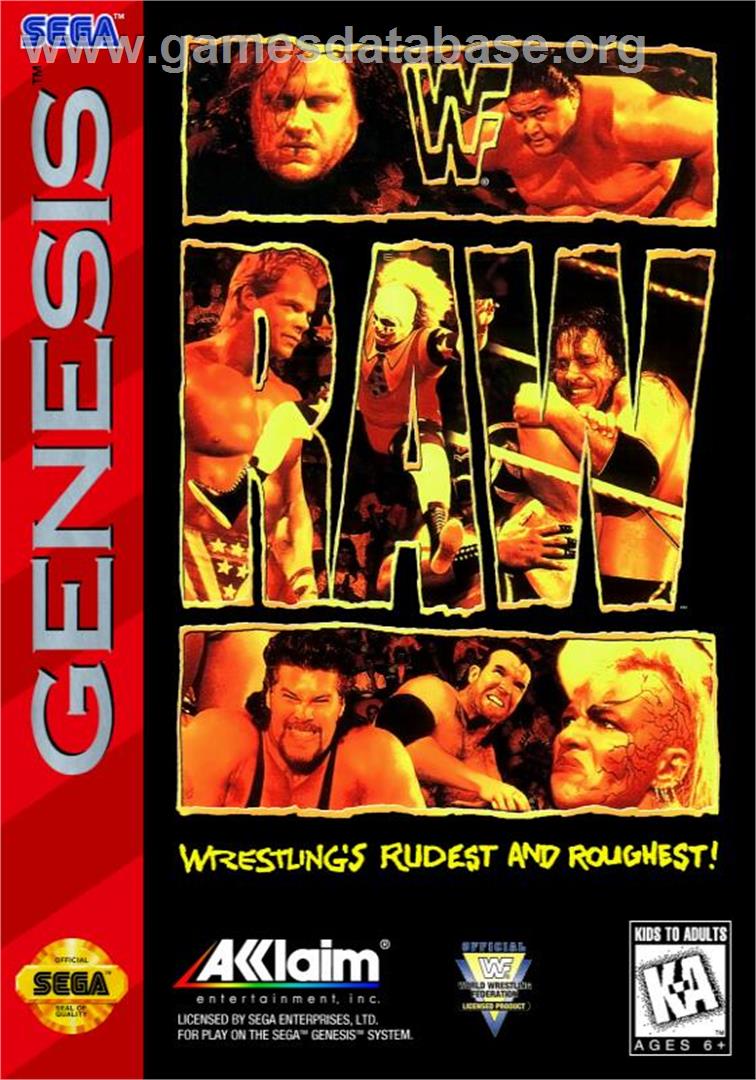 Wwf Raw - Sega Genesis - Artwork - Box