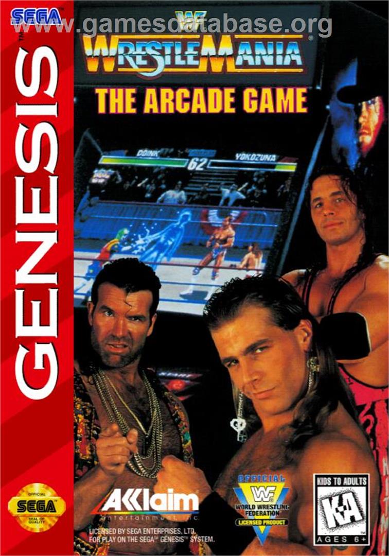 Wwf Wrestlemania - The Arcade Game - Sega Genesis - Artwork - Box