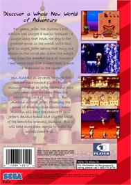 Box back cover for Aladdin 2 on the Sega Genesis.