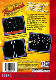 Box back cover for Arcade Classics on the Sega Genesis.