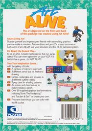 Box back cover for Art Alive on the Sega Genesis.