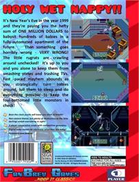 Box back cover for Baby Boom on the Sega Genesis.