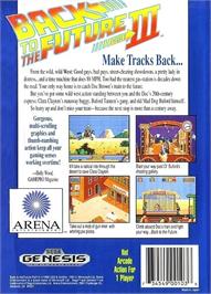 Box back cover for Back To The Future Part 3 on the Sega Genesis.